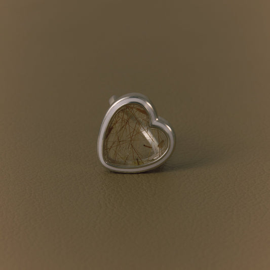 2928 Rutilated Quartz | One of Kind Zenin White Ring