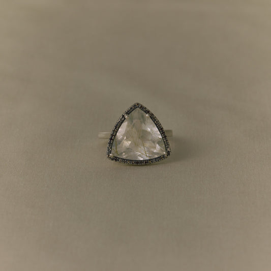 2976 Moss Rutile Quartz | One of Kind Reni Ring
