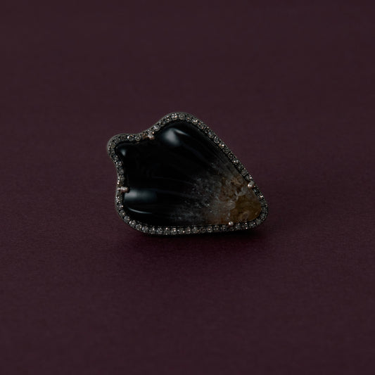 3143 Crystallized Onyx | One of a Kind Canan Ring