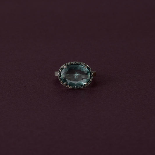 3203 Moss Aquamarine | One of a Kind Reni Ring