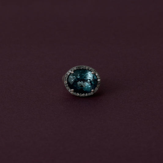 3228 London Blue Topaz | One of Kind Canan Pinky Ring