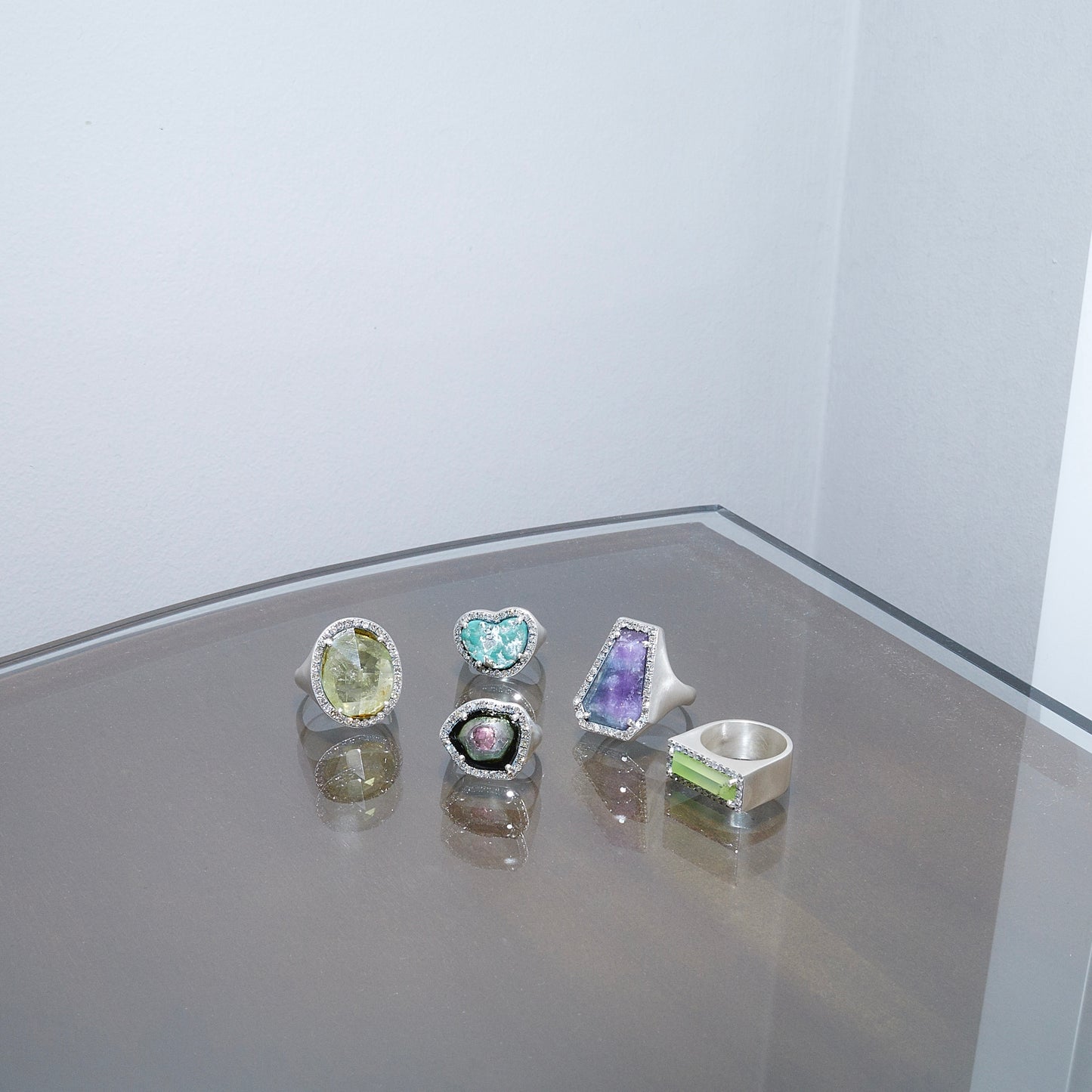 402 Uguisu Agate | Minya Pinky Ring