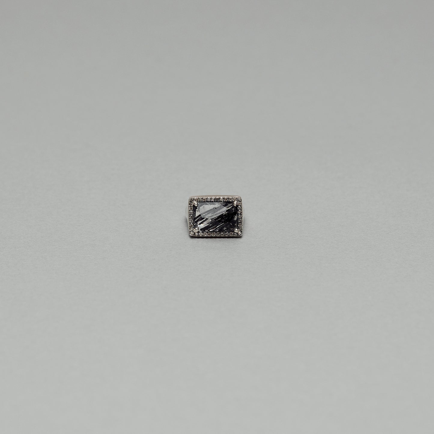863 Rock Crystal with Tourmaline | One of a Kind Canan Pinky Ring