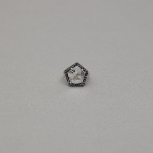 935 Pyrite in Quartz | One of a Kind Canan Pinky Ring