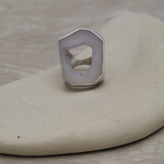 974 Crystalized Agate | One of a Kind Gimel Ring