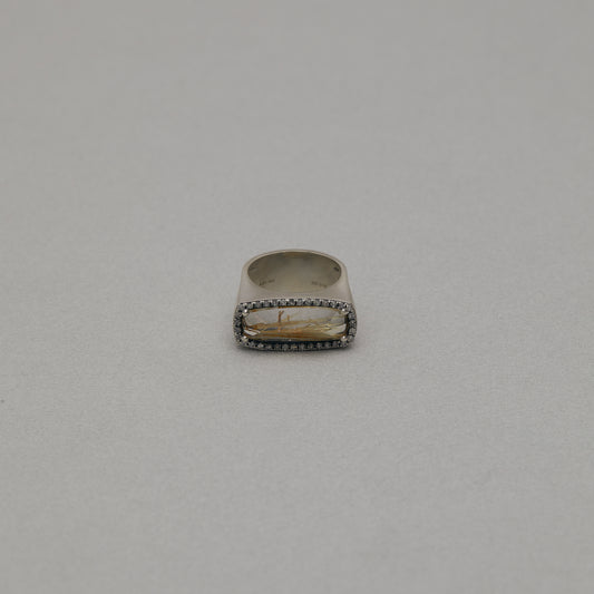 975 Rutilated Quartz | One of a Kind Minya Pinky Ring
