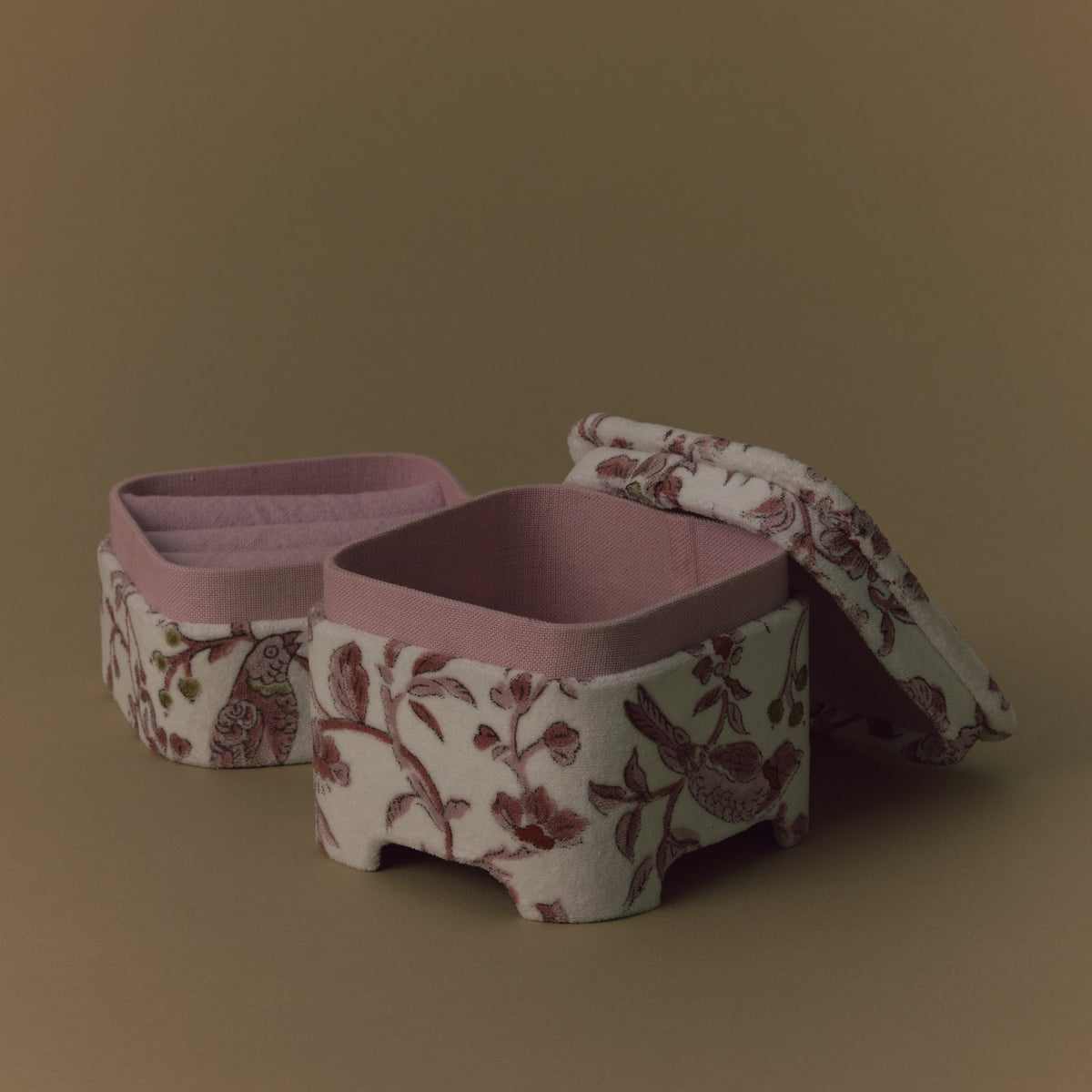 3095 Craft Boat JUBAKO Jewelry Box 2 tier | Velvet