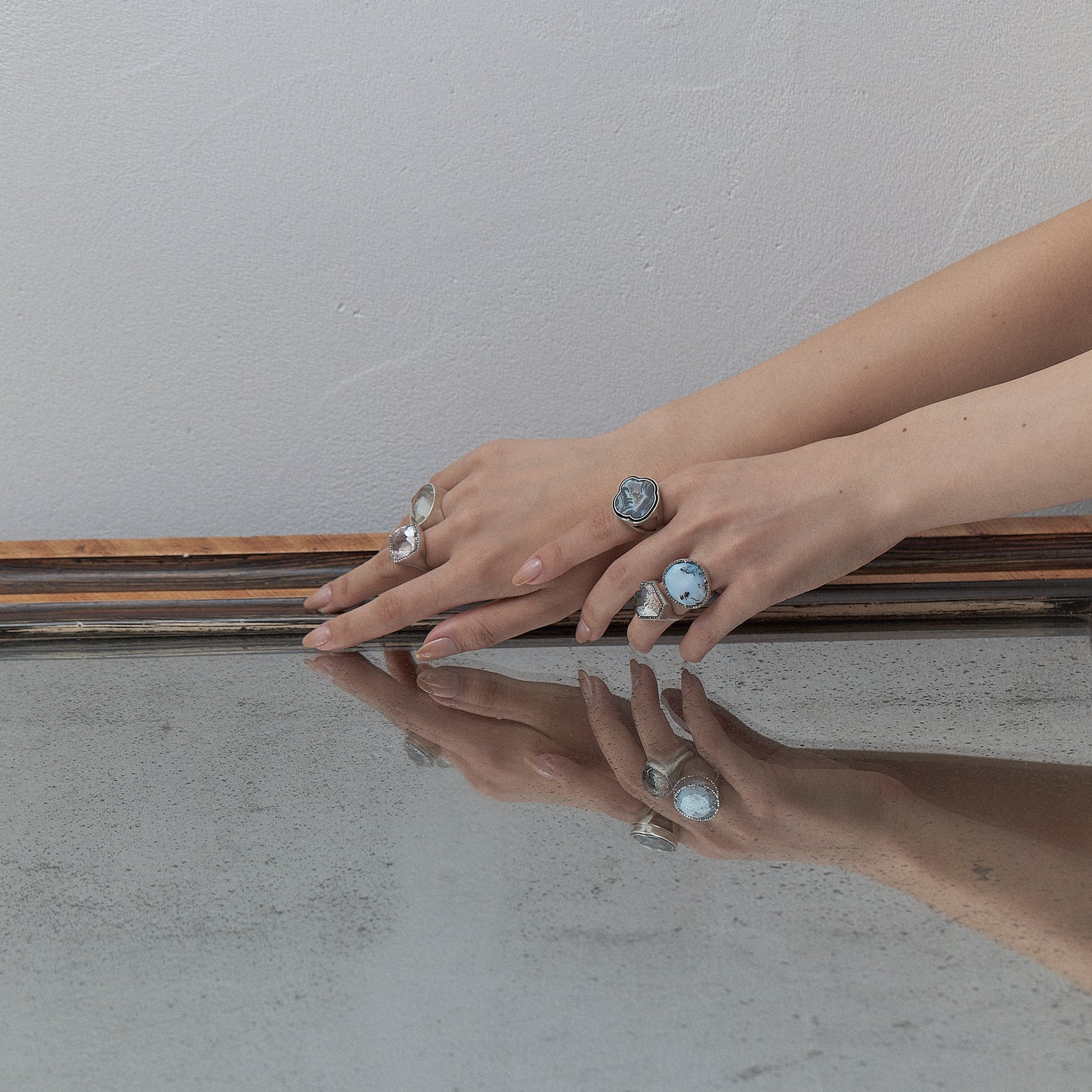998 Crystalized Agate | One of a Kind Mibu Black Ring
