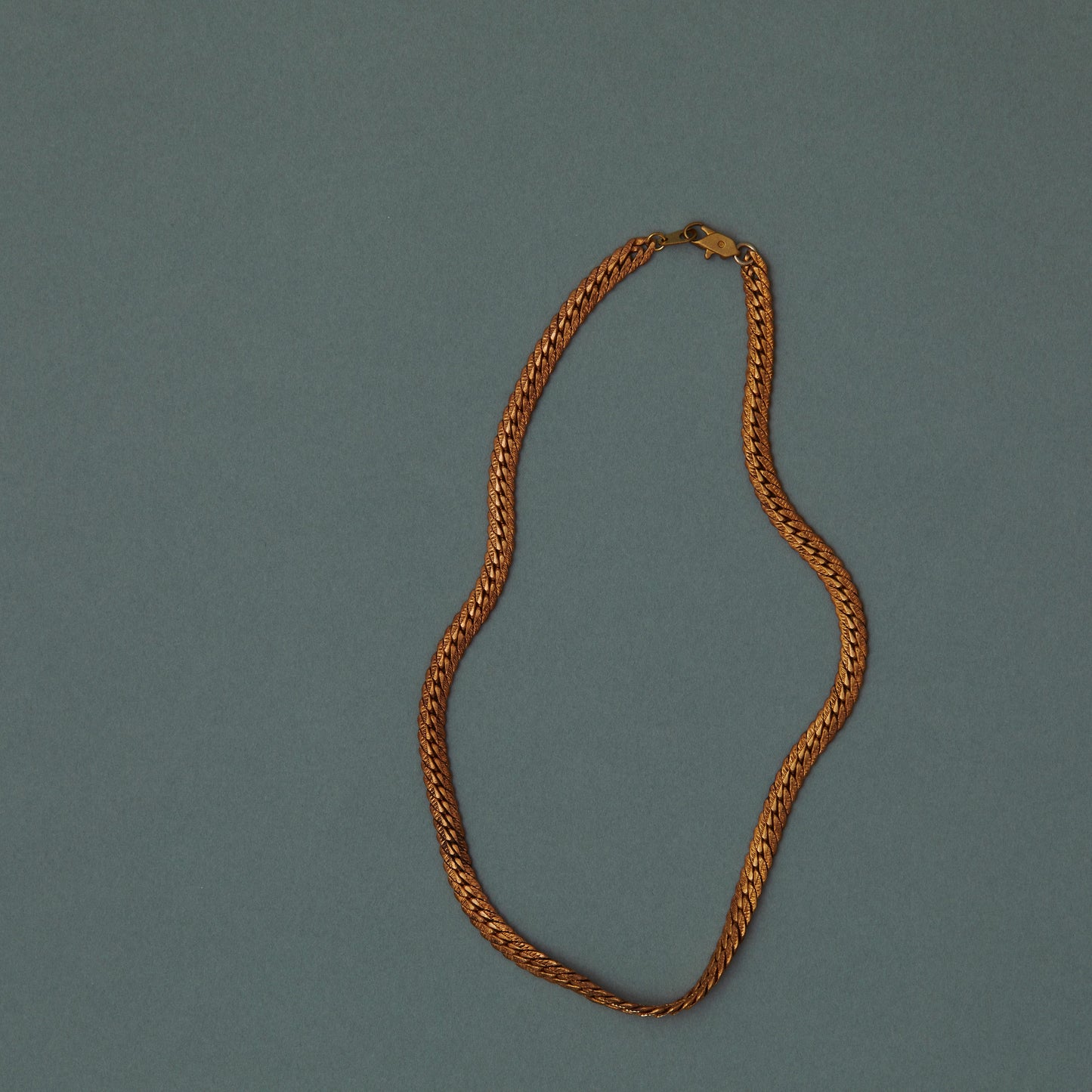 53 Vintage Flat Textured Snake Chain Necklace