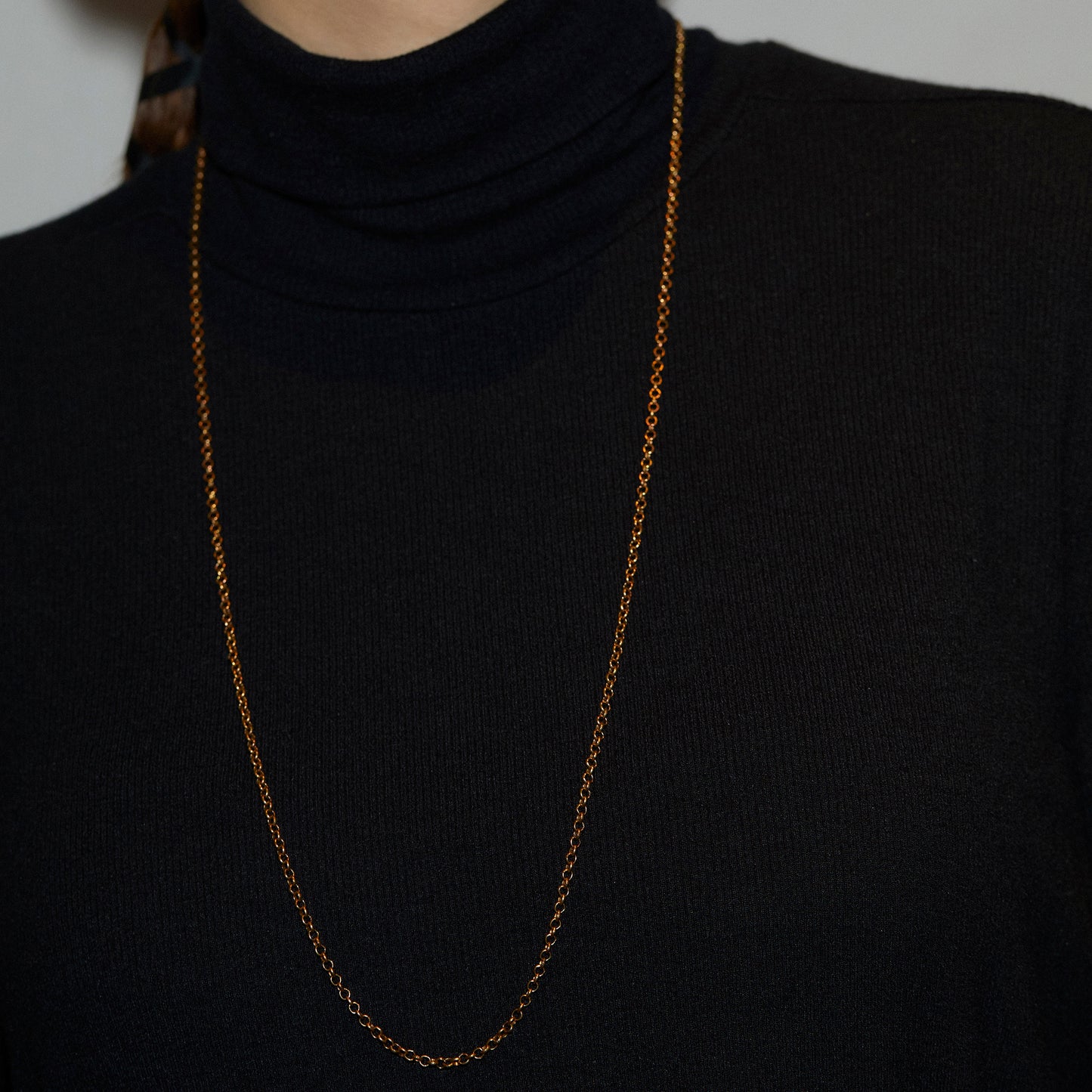 130 Belcher Cable Chain Long Necklace