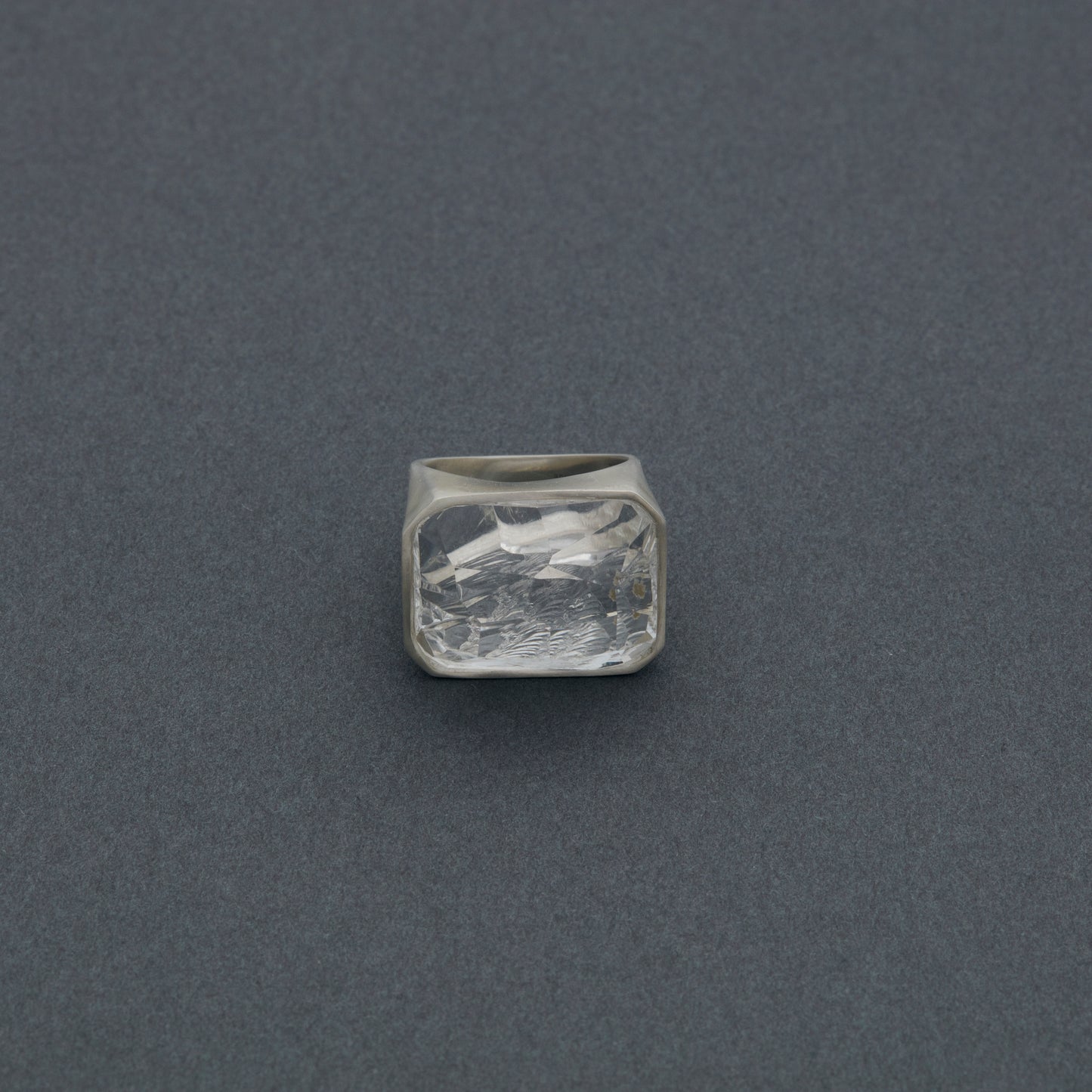 1122 Rock Crystal | One of a Kind Gimel Ring