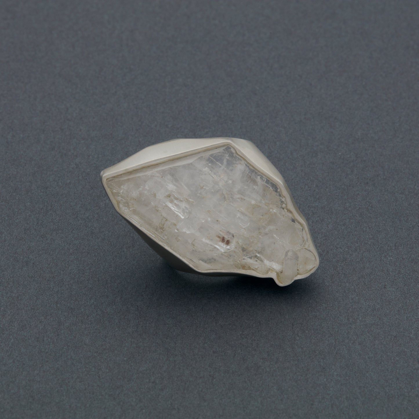 1124 Rock Crystal | One of a Kind Gimel Ring