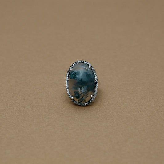 1210 Moss Agate | One of a Kind Canan Ring