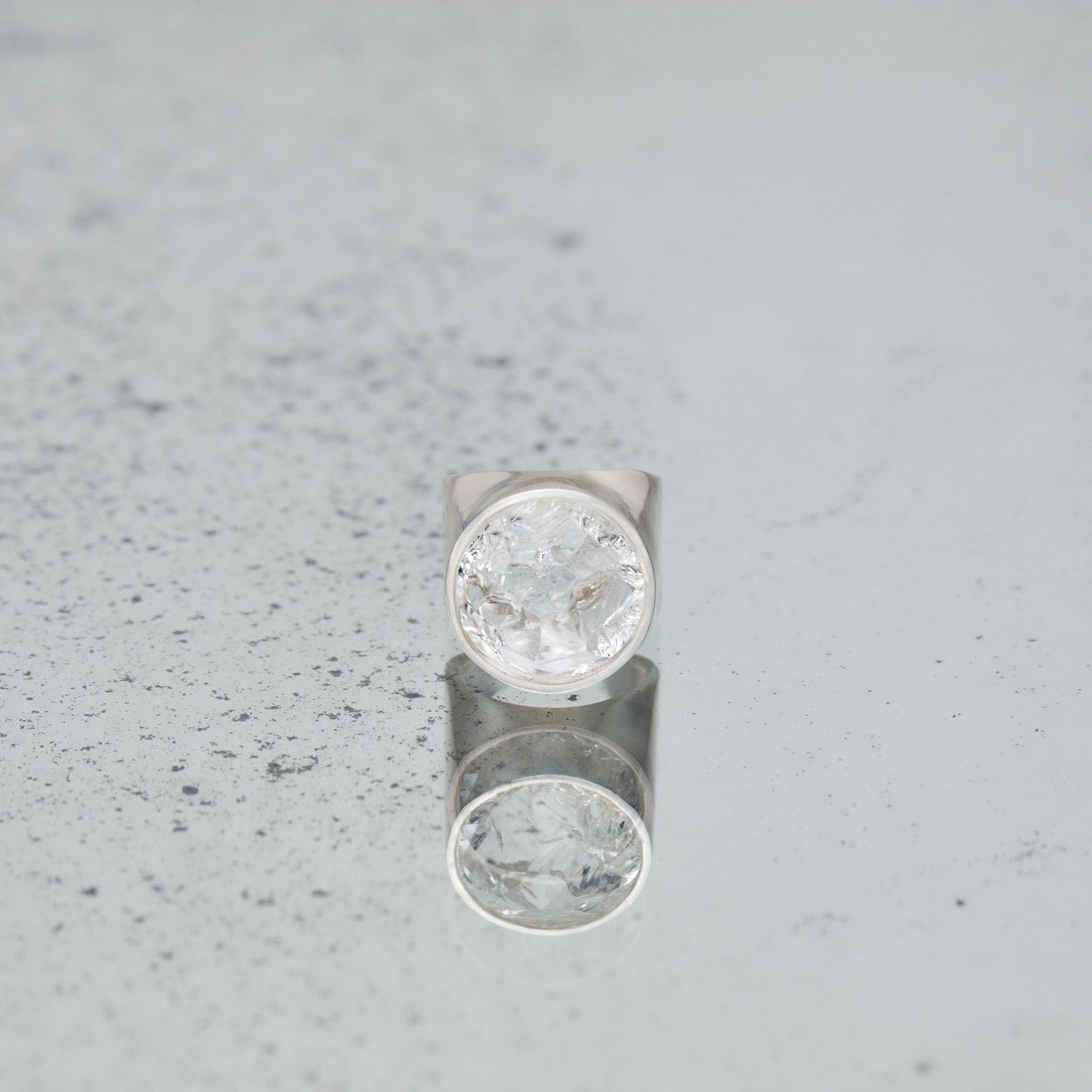 1274 Rock Crystal | One of a Kind Gimel Ring