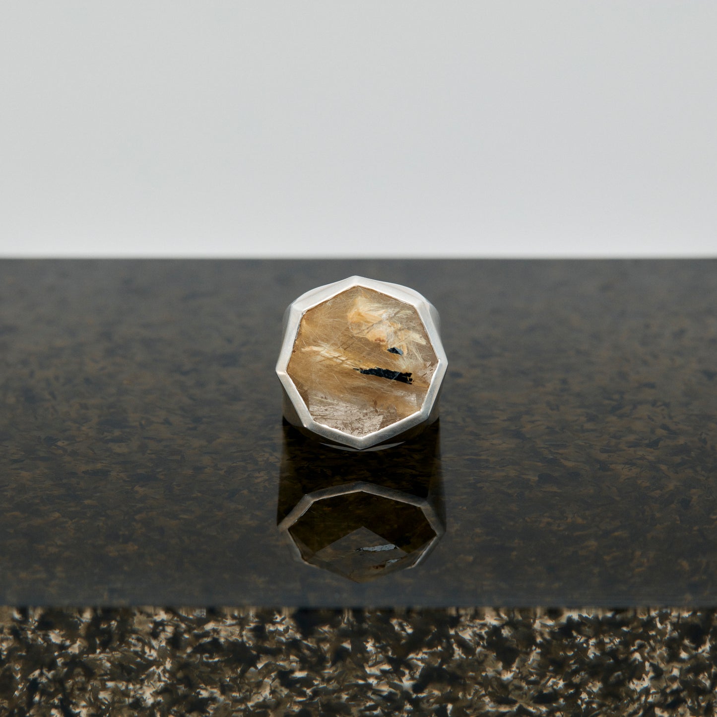 1276 Rutilated Quartz | One of a Kind Gimel Ring