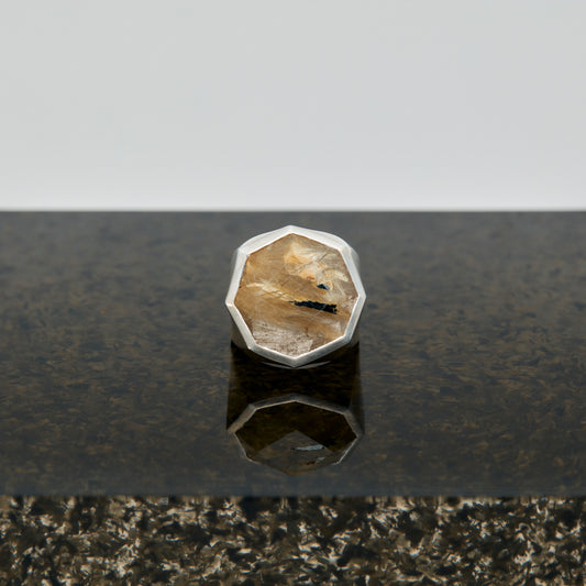 1276 Rutilated Quartz | One of a Kind Gimel Ring