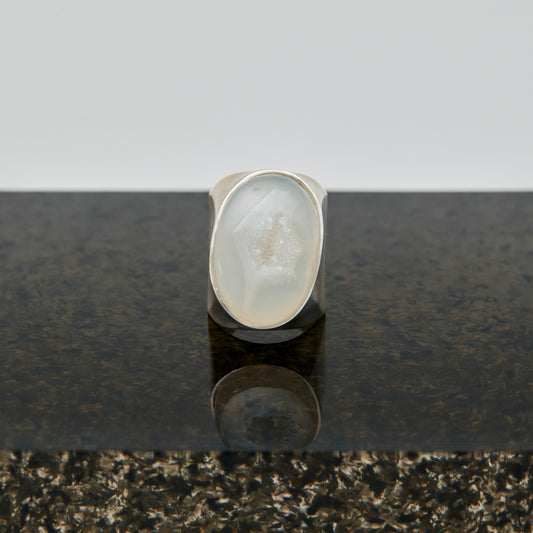 1278 Crystallized Agate | One of a Kind Gimel Ring