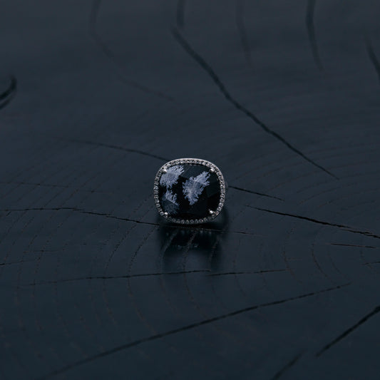 1383 Snowflake Obsidian | One of a Kind Canan Ring