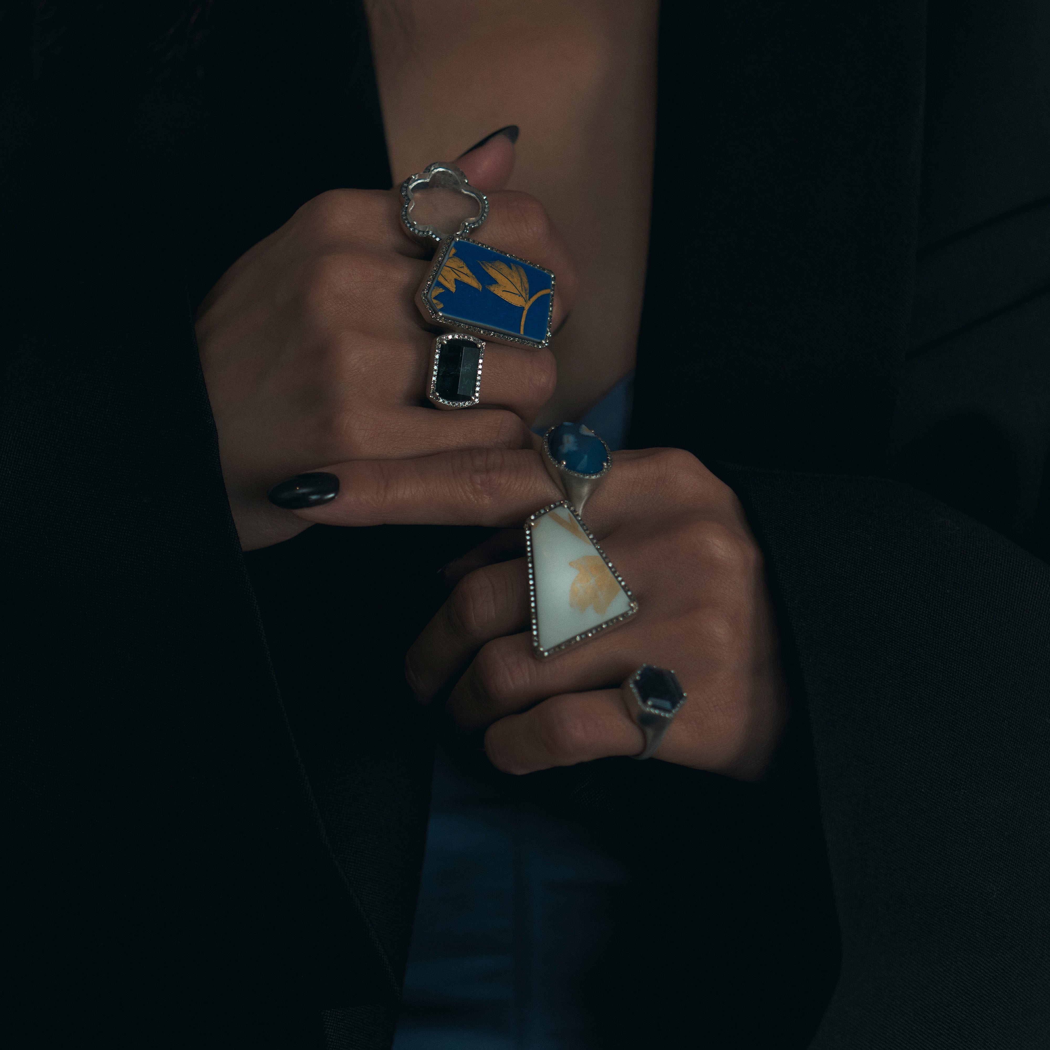 2209 Kutani porcelain 錦山窯 | One of a kind Reni Ring – Adlin Hue