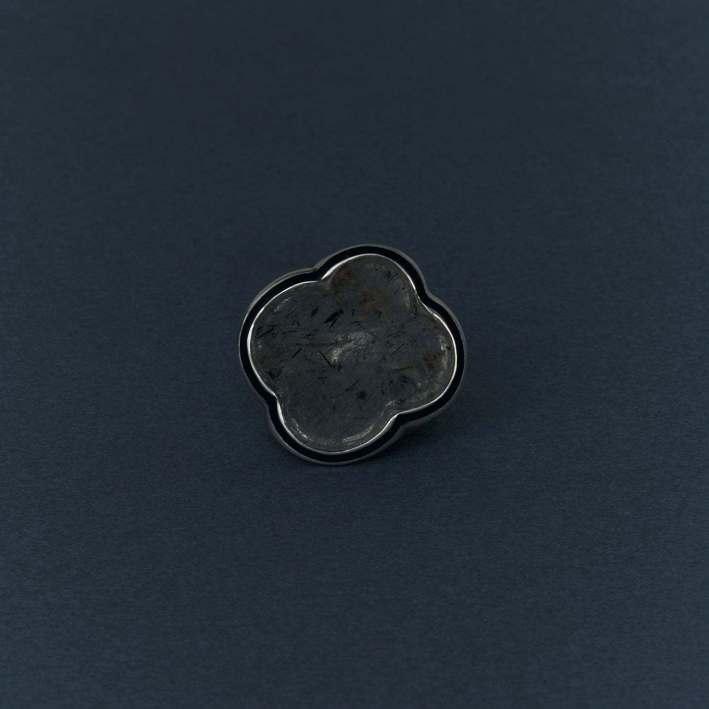 2189 Epidote in Quartz | One of a Kind Mibu Black Ring