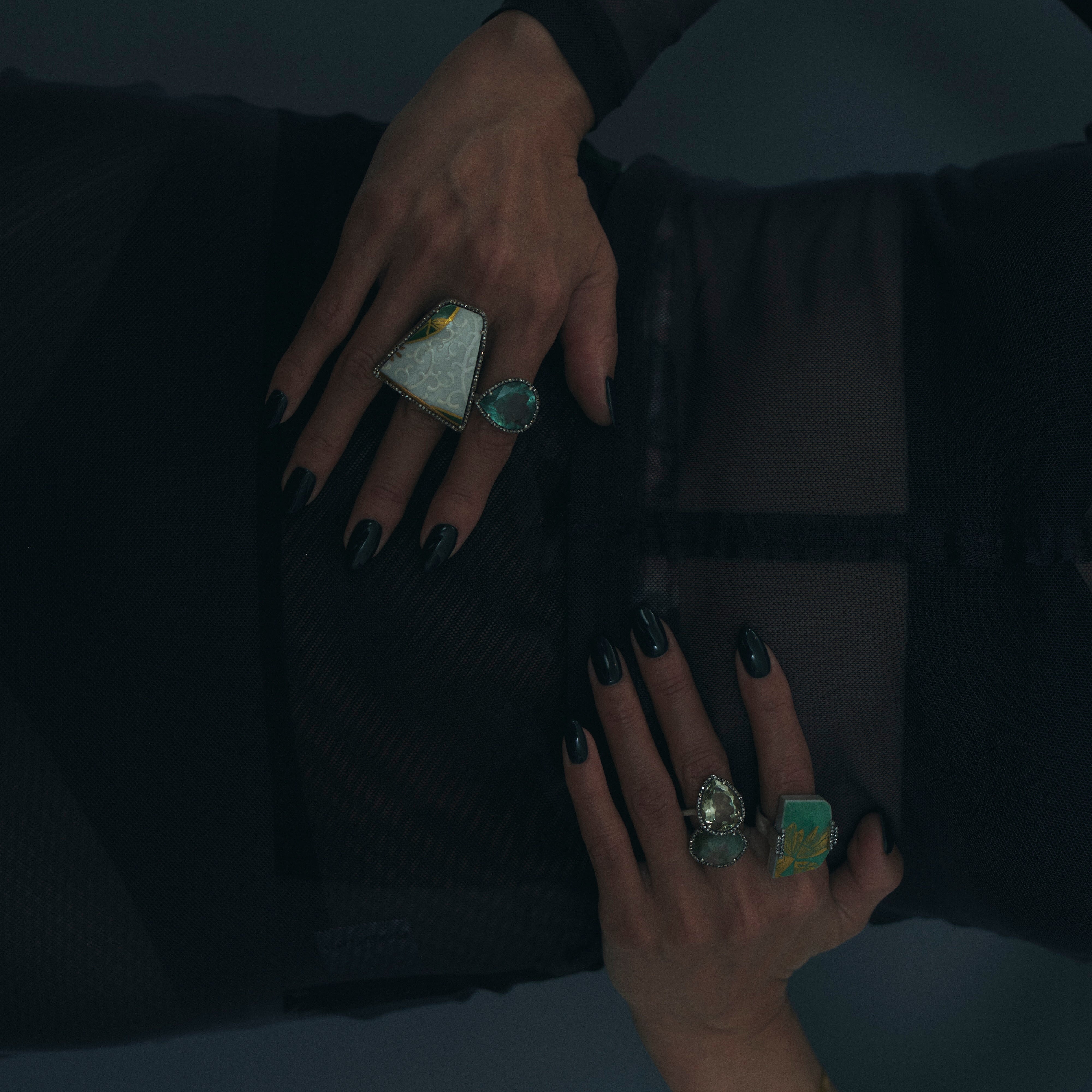 2217 Kutani porcelain 錦山窯 | One of a kind Adlin Ring – Adlin Hue 2217 Kutani porcelain 錦山窯 | One of a kind Adlin Ring – Adlin Hue