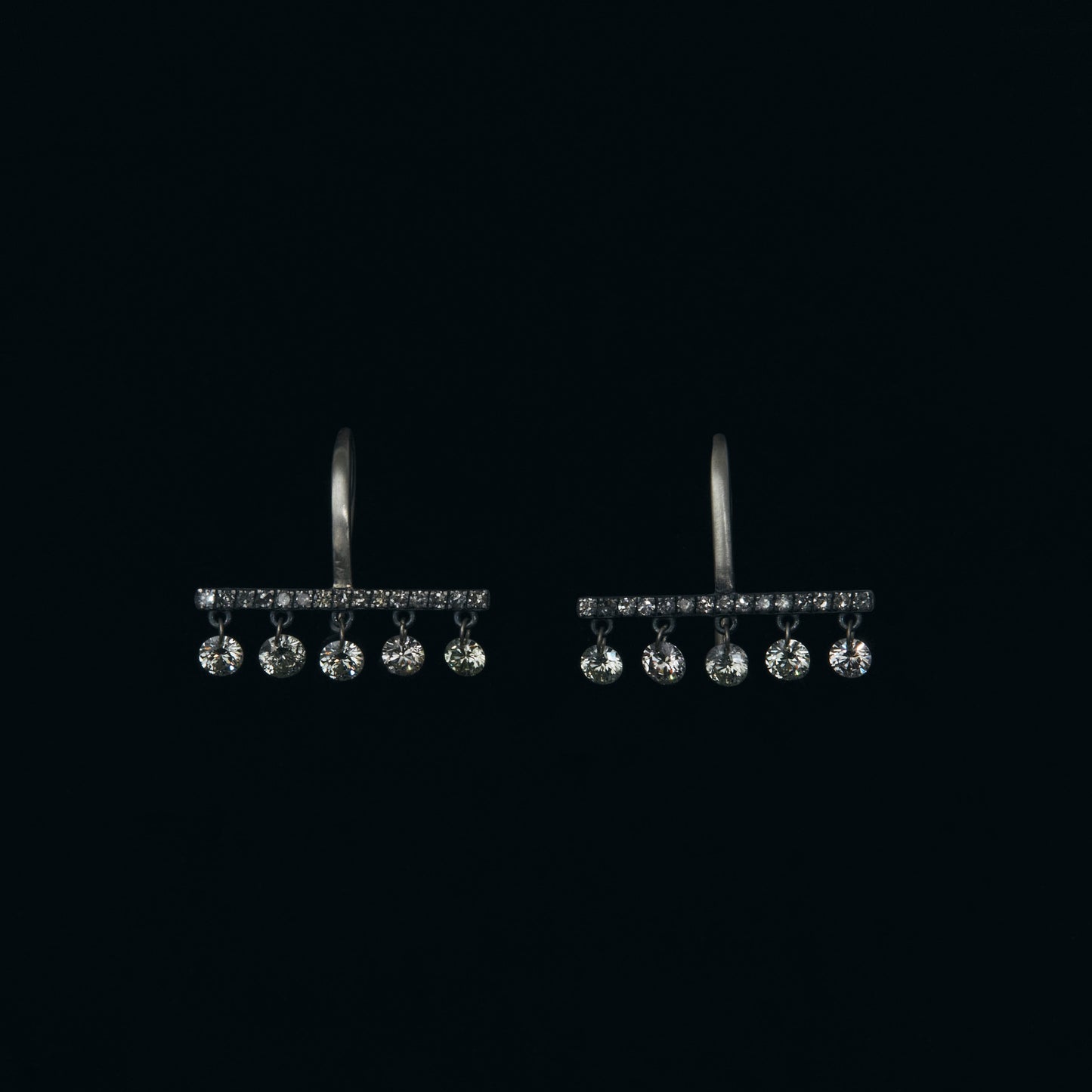 2221 Black Nuts Diamonds | Hannah Earring