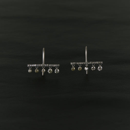 2221 Black Nuts Diamonds | Hannah Earring