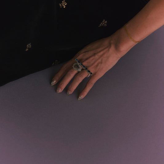 2266 London Blue Topaz | Milena Double Ring