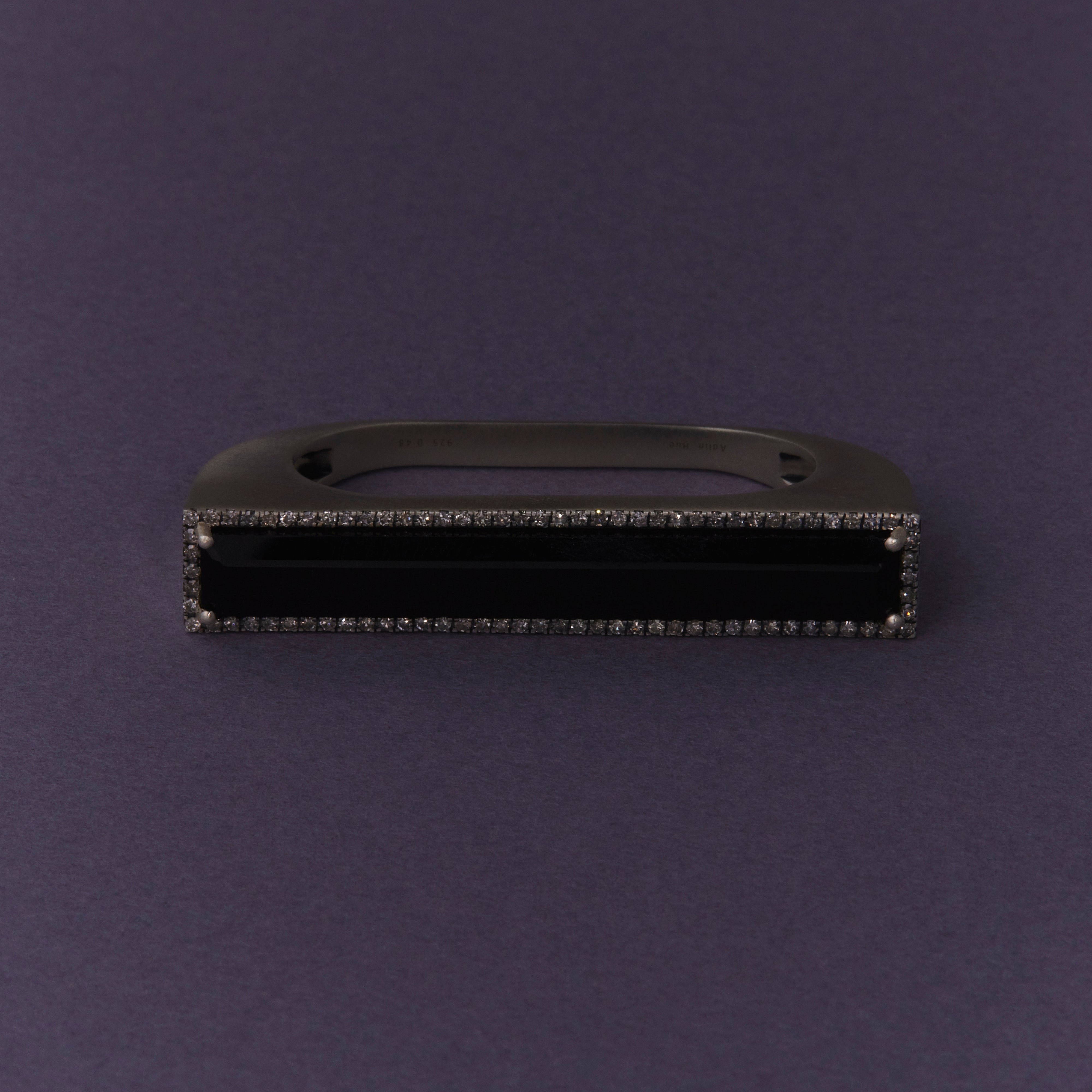 2264 Onyx | Pave Double Ring – Adlin Hue