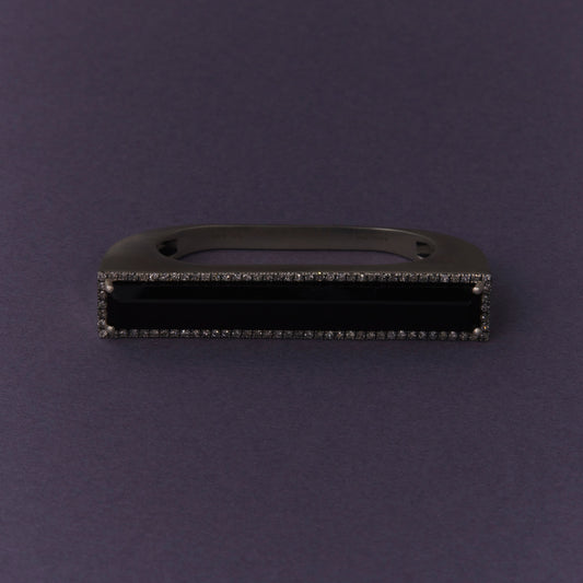 2264 Onyx | Pave Double Ring