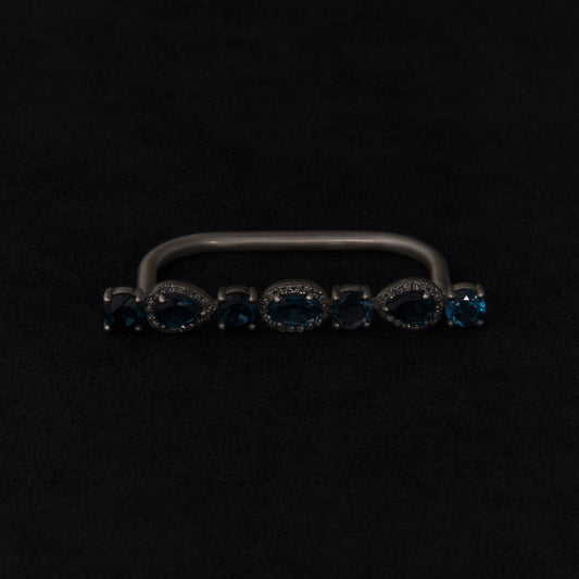 2266 London Blue Topaz | Milena Double Ring