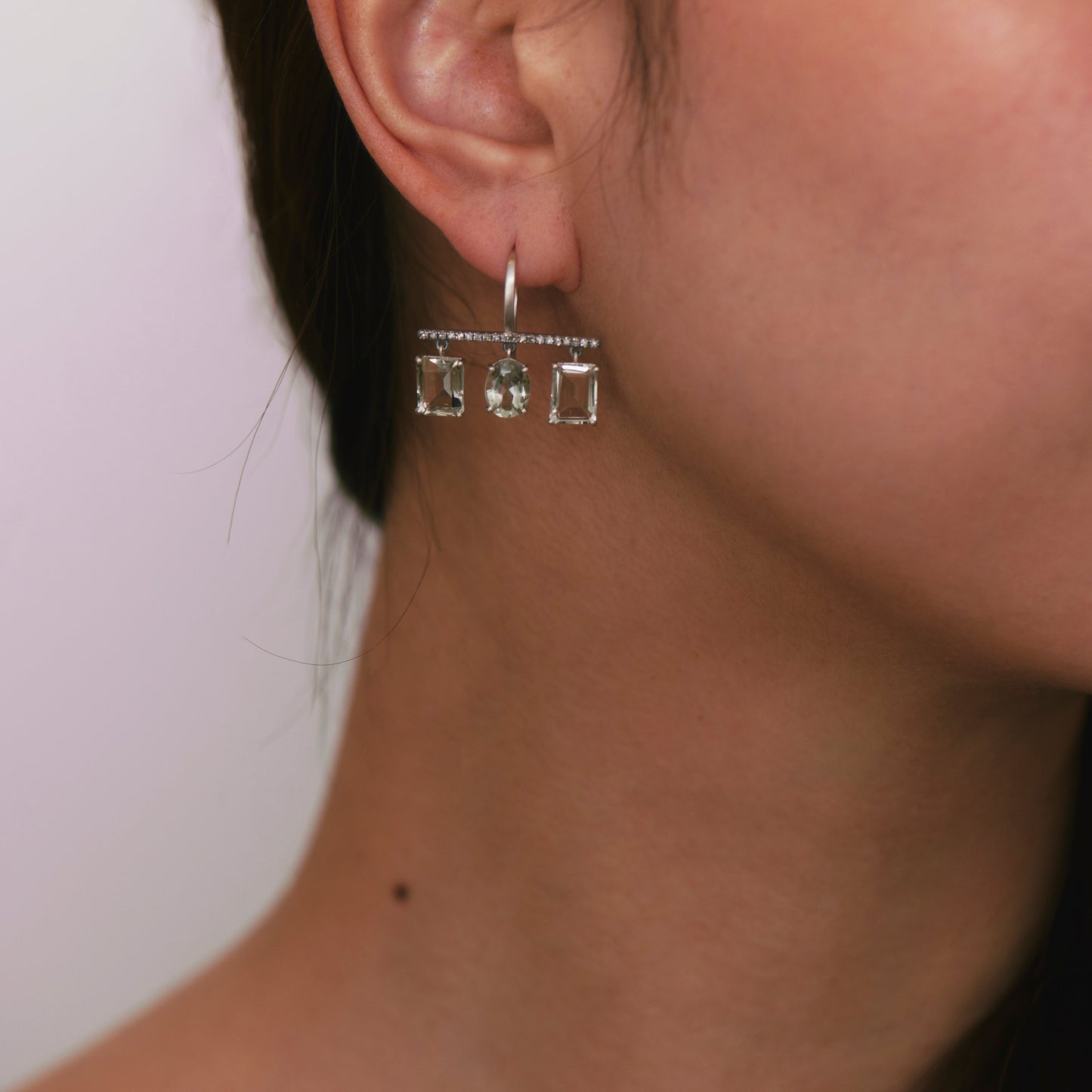 2270 Green Amethyst | Hannah Earring