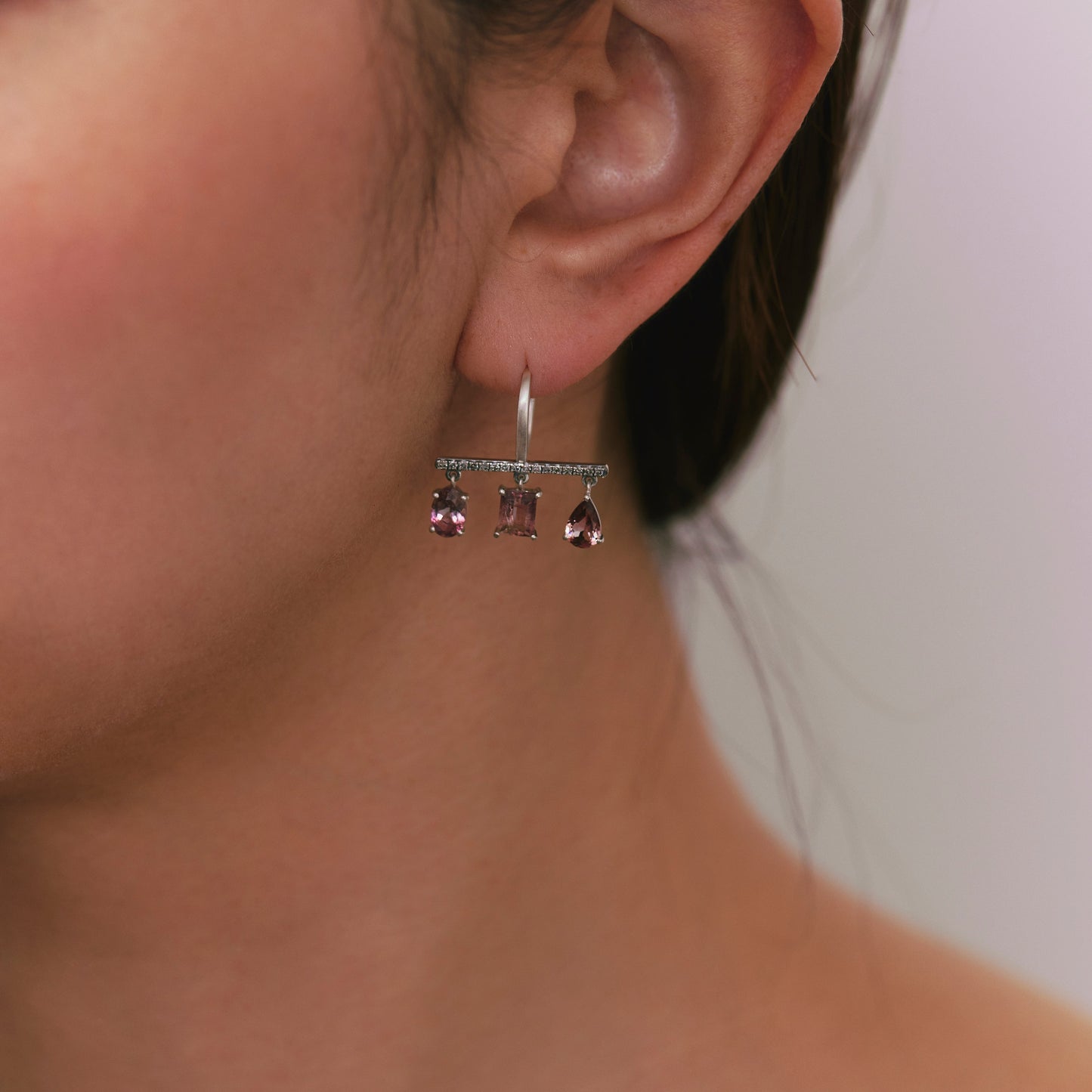 2271 Pink Tourmaline | Hannah Earring