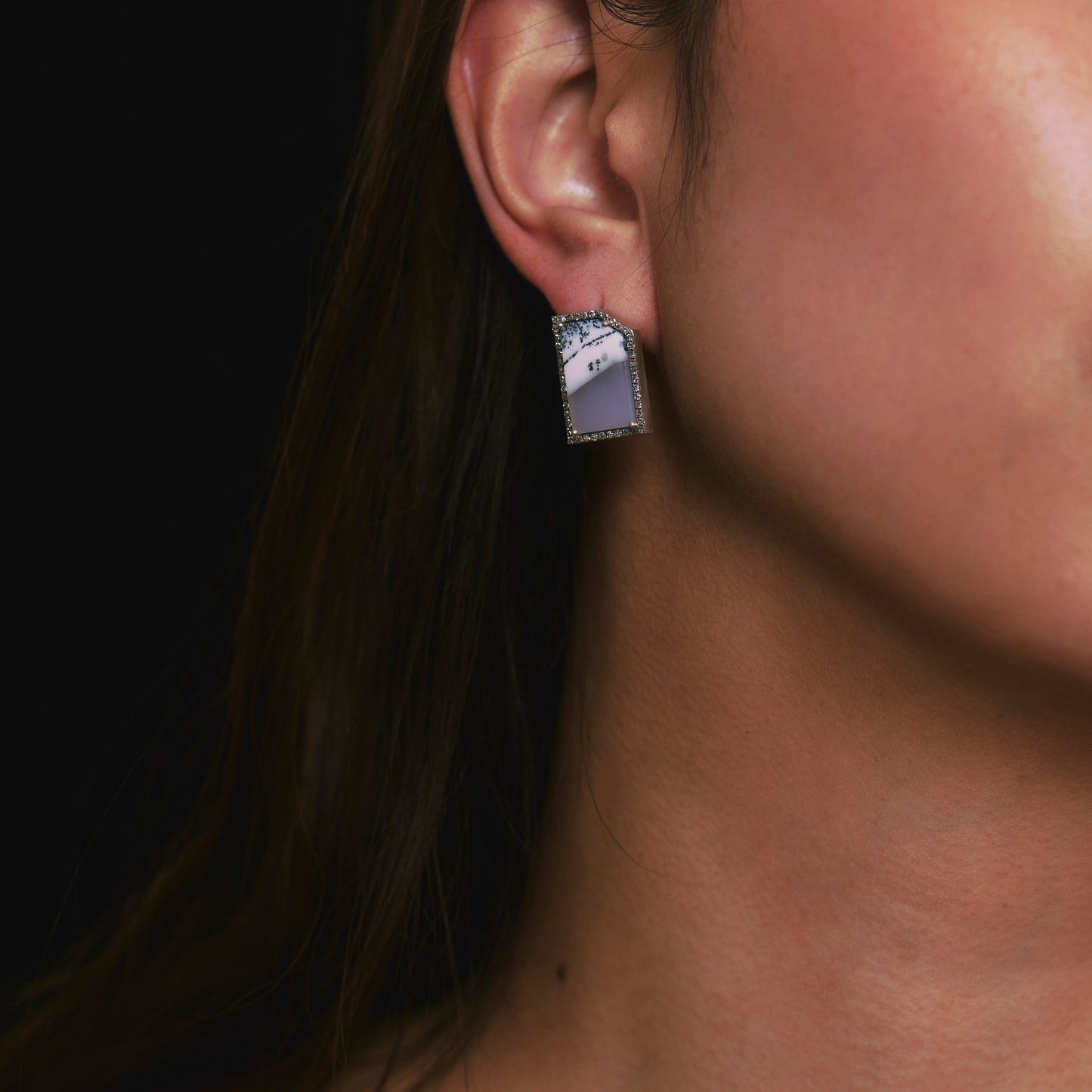 2279 Dendrite Opal | Canan Studs Earrings