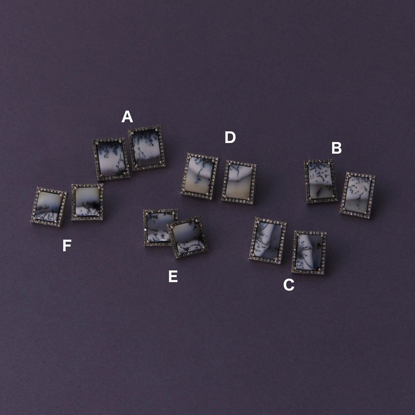 2280 Dendrite Opal | Canan Studs Earrings