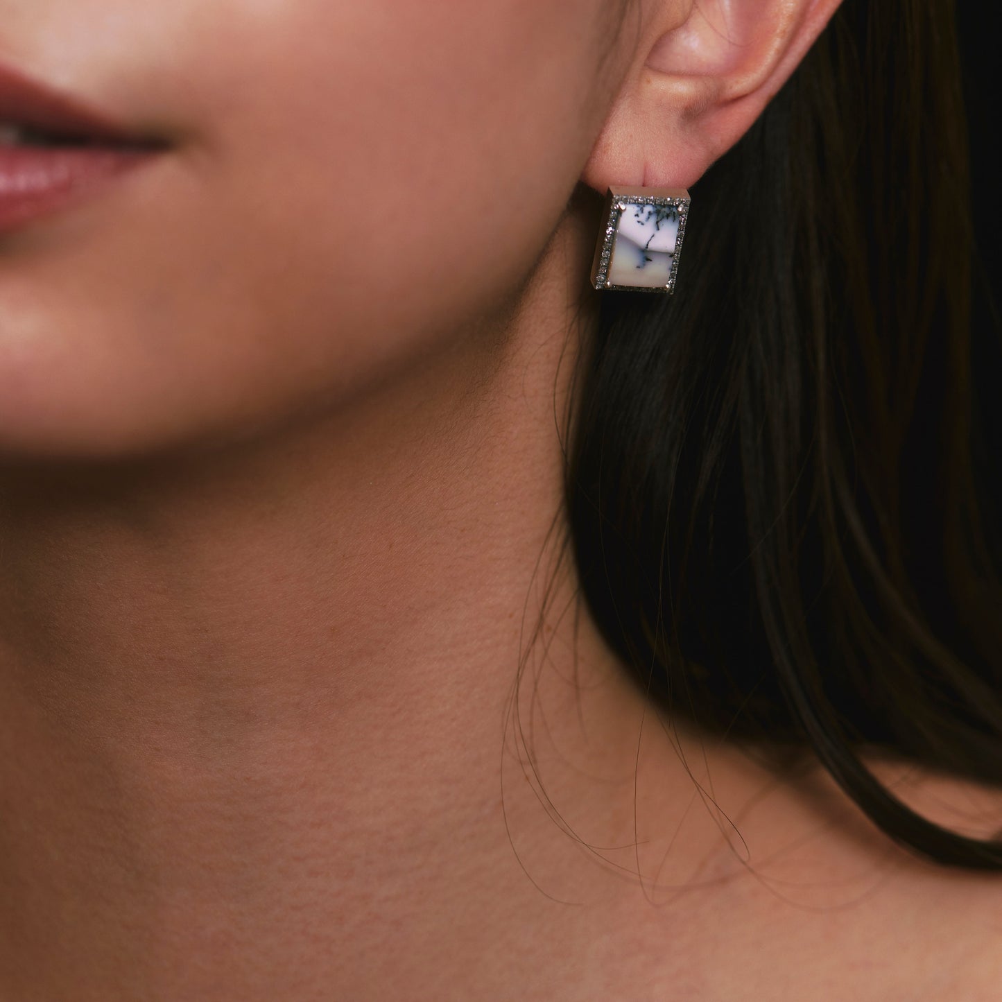 2280 Dendrite Opal | Canan Studs Earrings