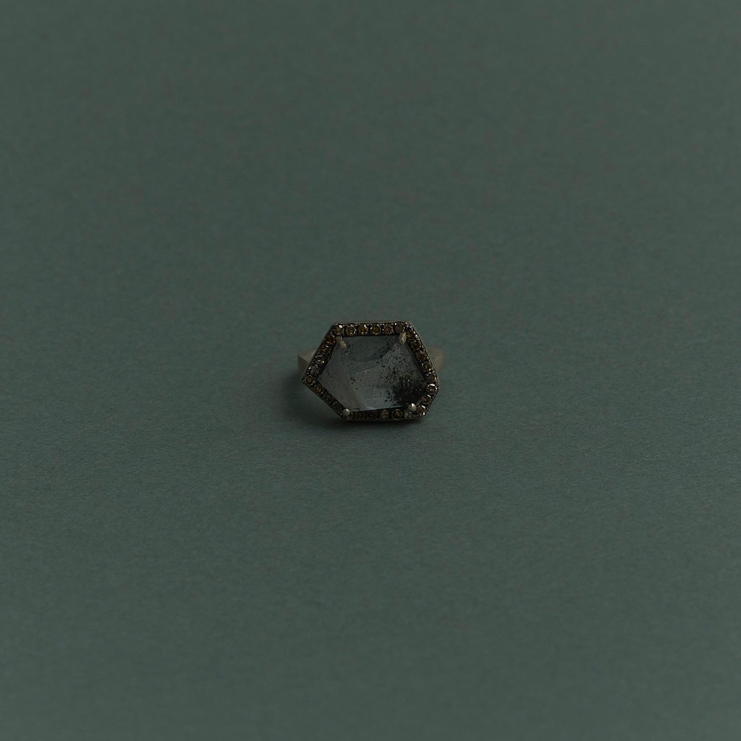 619 Moss Aquamarine | One of a Kind Reni Pinky Ring