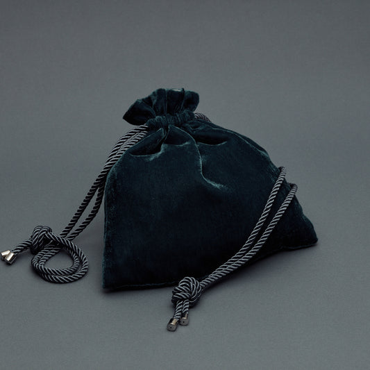 杣長 Velvet Purse | Dark Turquoise