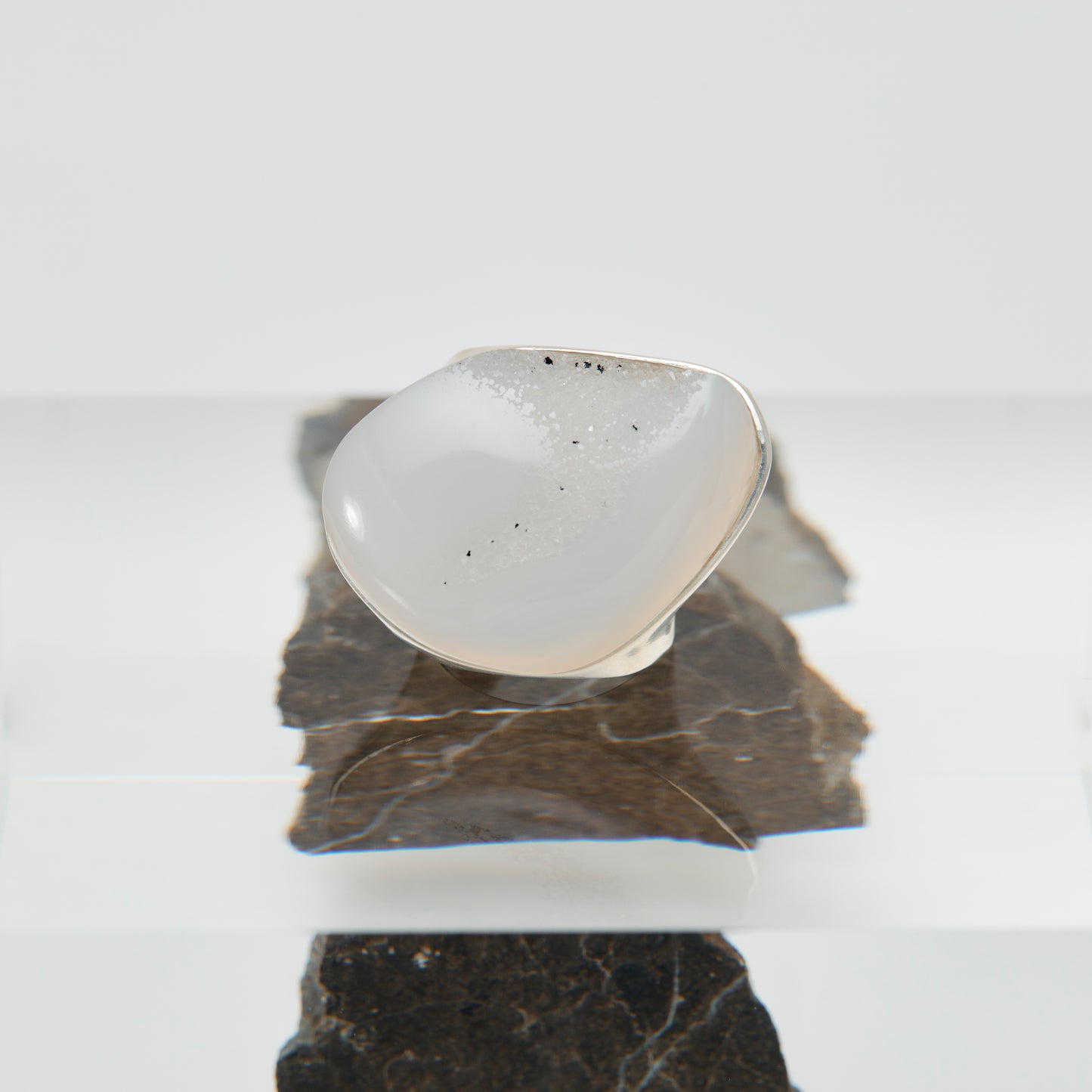 1277 Crystallized Agate | One of a Kind Gimel Ring