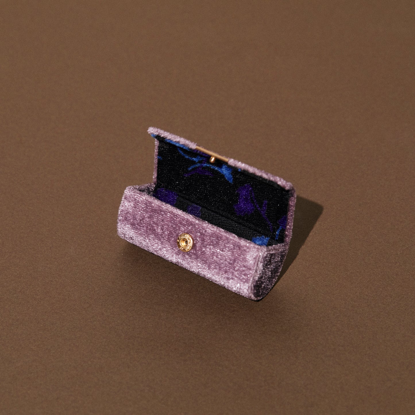 1526 杣長 Velvet Ring Case | Mauve Glitter