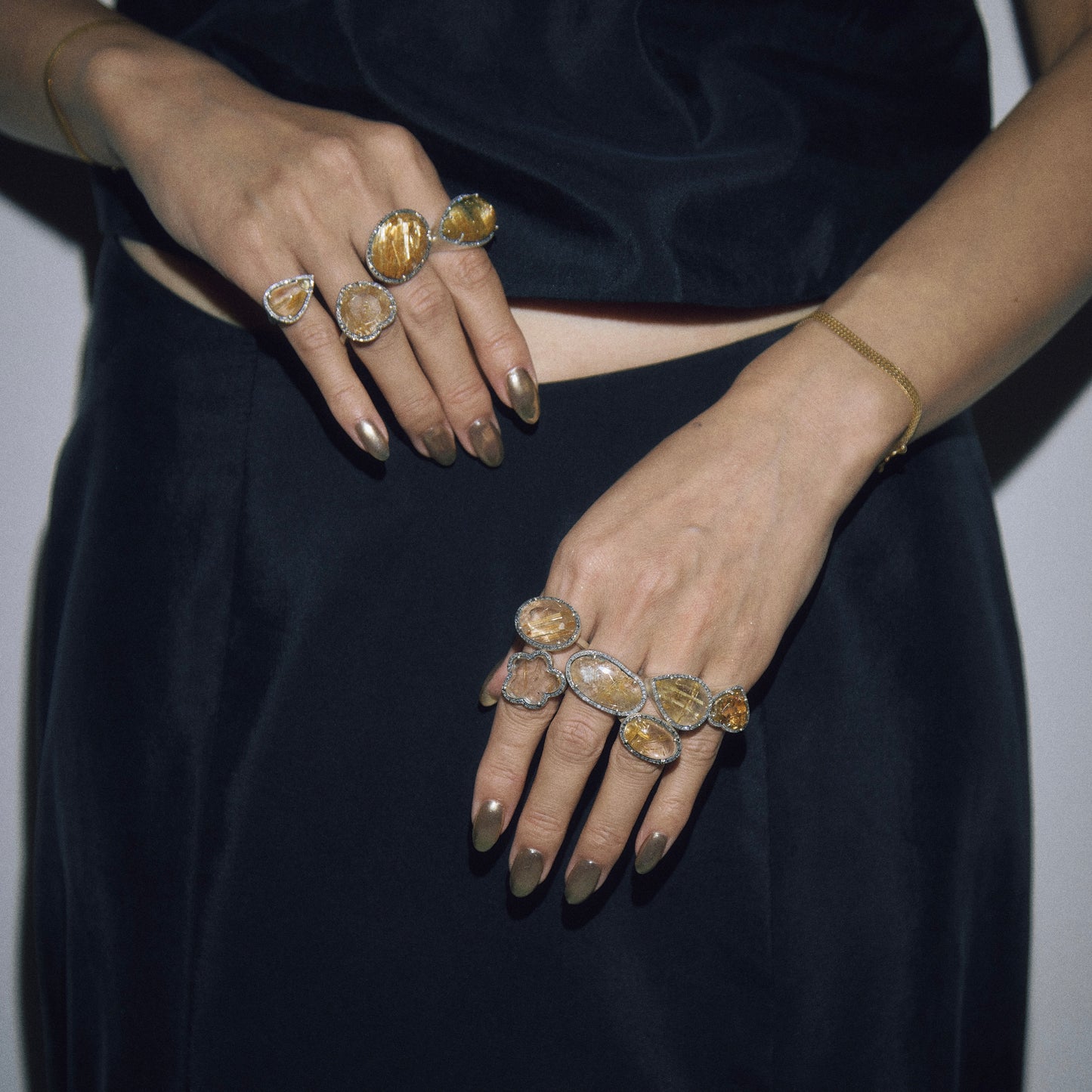 3068 Rainbow Citrine | Canan Pinky Ring