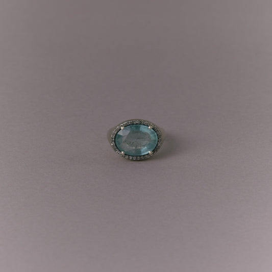 2593 Moss Aquamarine | One of Kind Canan Ring