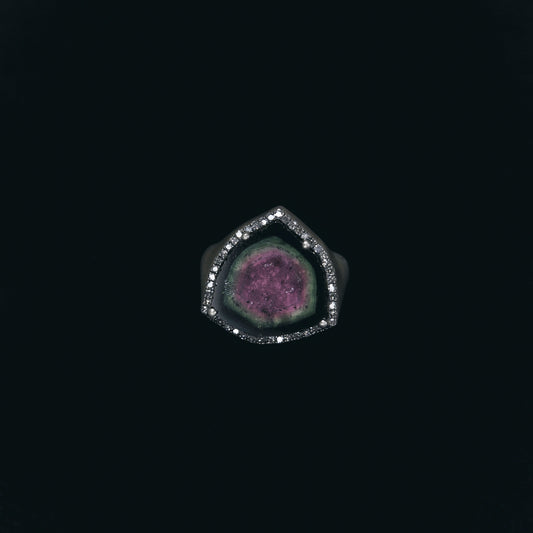 1687 Watermelon Tourmaline | One of a Kind Canan Ring