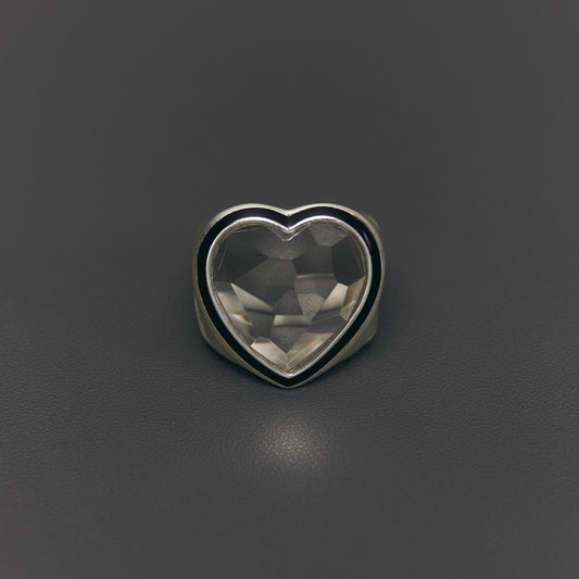 1773 Rock Crystal | Mibu Black Ring