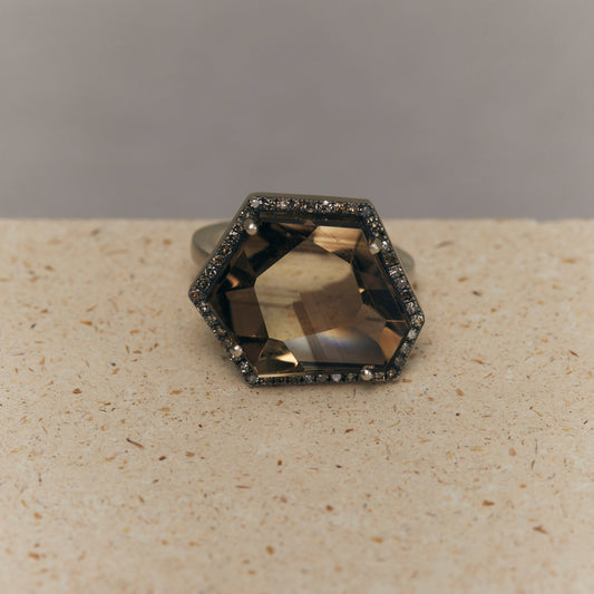 1734 Bi-color Smoky Quartz | One of a Kind Reni Ring