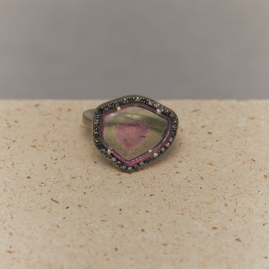 1741 Watermelon Tourmaline | One of a Kind Reni Ring
