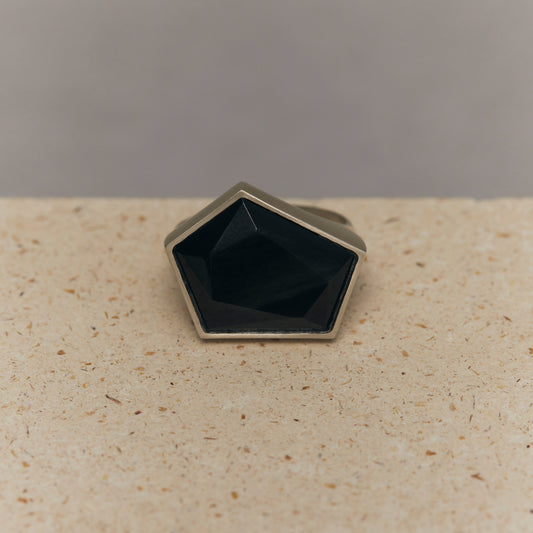 1761 Rainbow Obsidian | One of a Kind Gimel Ring