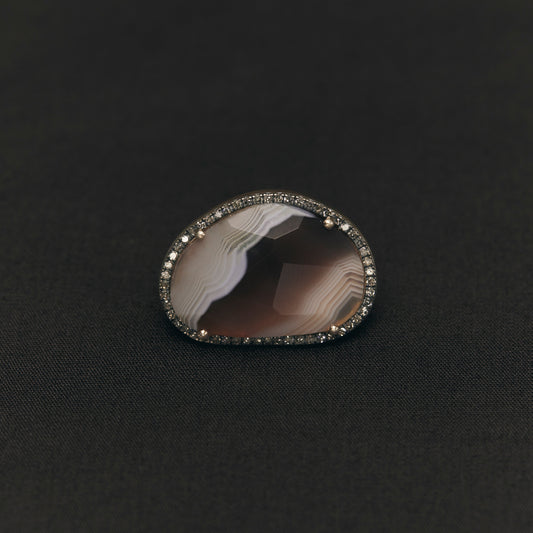 1704  Botswana Agate | One of a Kind Canan Ring