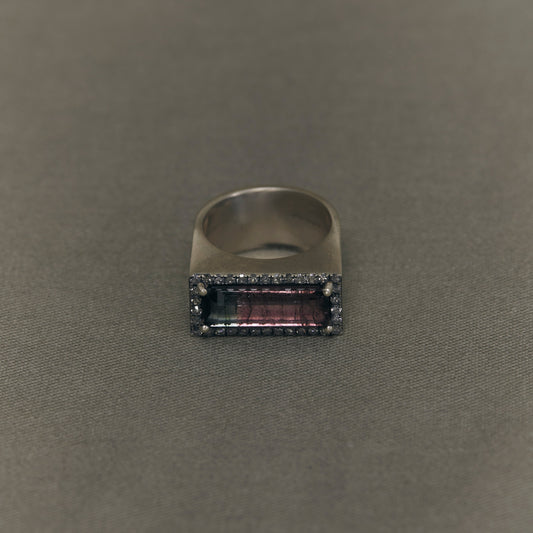 1765 Bi-color Tourmaline | One of a Kind Minya Pinky Ring