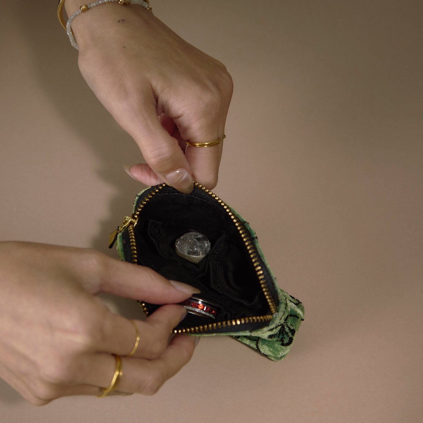 杣長×Craft Boat | Velvet Jewelry Pouch